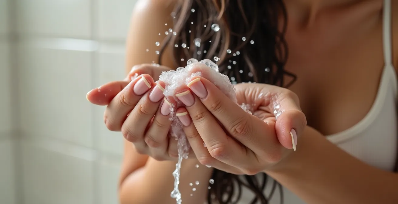 Demostración de la técnica Squish to Condish para maximizar la hidratación del cabello